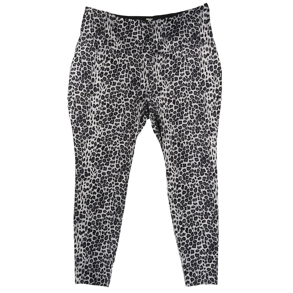 Chico's Zenergy So Slimming Leopard Print Leggings Womens XL Yoga Sz 3